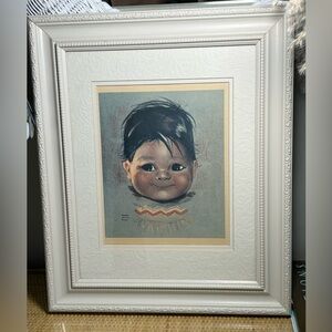 AUDREY YOUNG OPPEL  Canadian Artist Vintage Signed pastel drawing